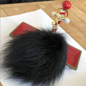 Michael Kors pompom keychain